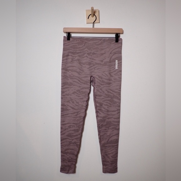 Gymshark Adapt Animal Zebra Purple and Pink Seamless Leggings - Picture 2 of 11